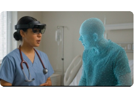 A clinical scenario with a holographic patient.