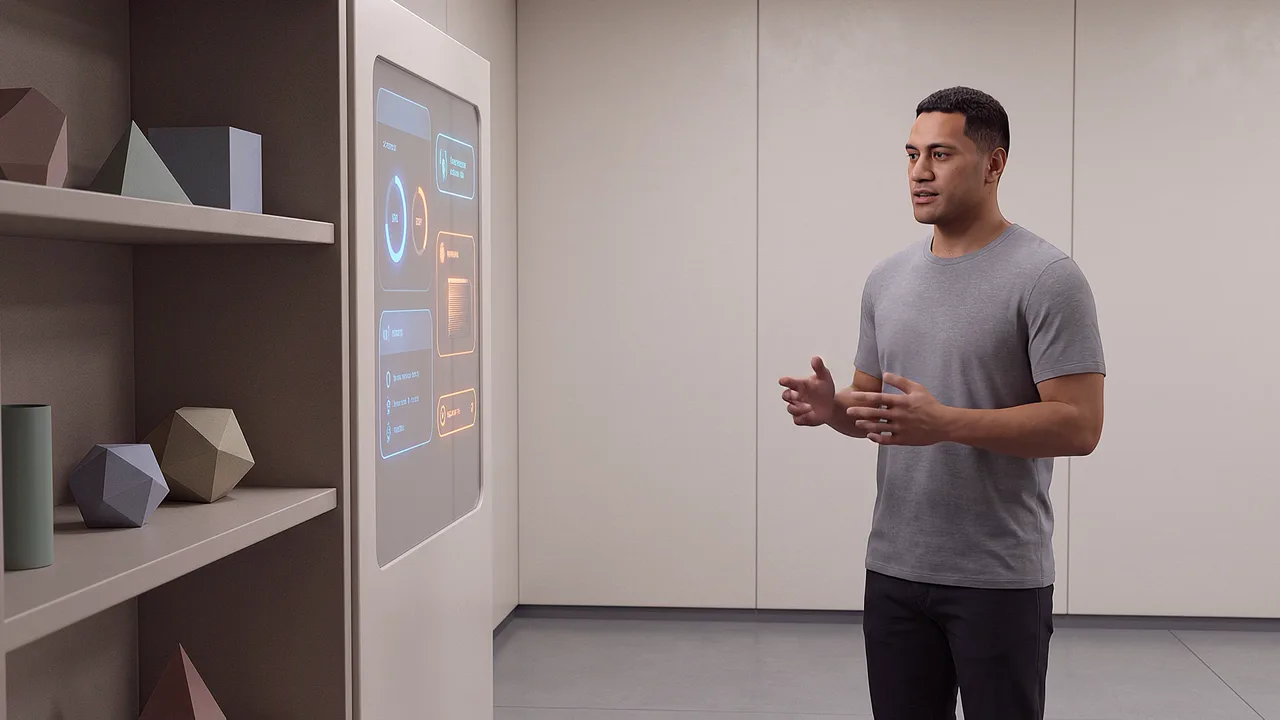 A practitioner moves knowledge into a tray. An AI roleplay scenario for custom AI experiences.