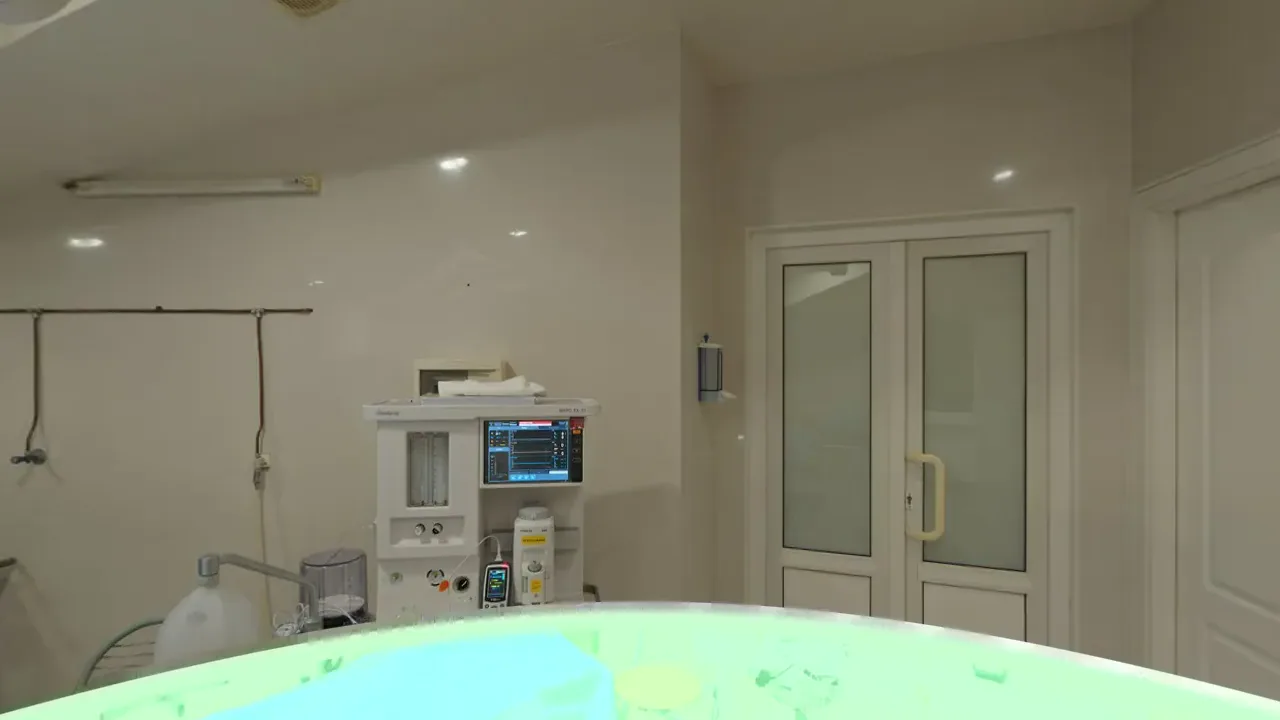 A surgery room. A looping 360 scene built as a Fast Builds 360 experience, shown flat.